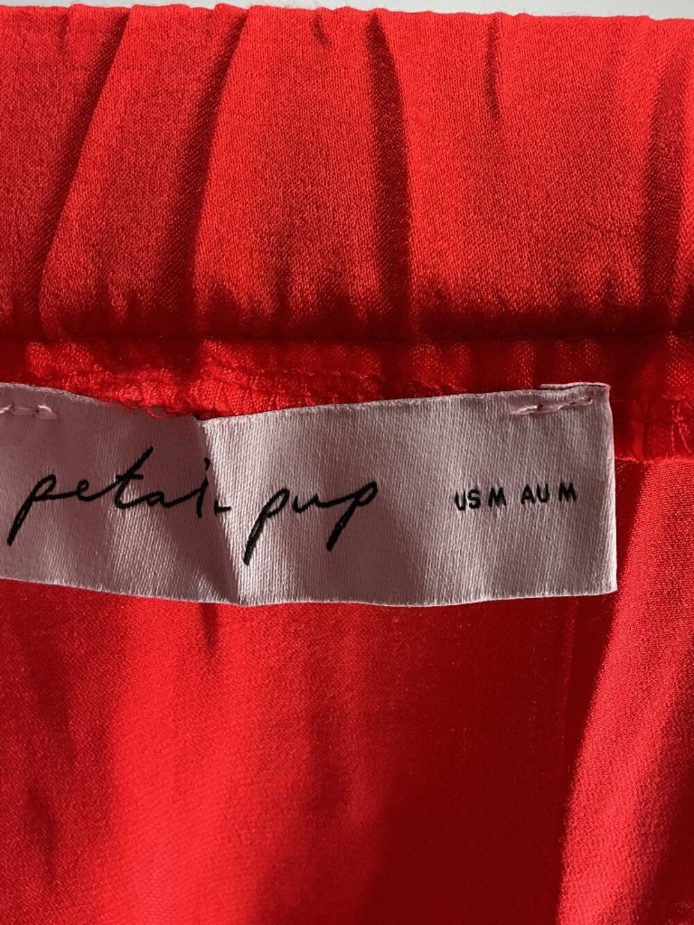 Petal & Pup Lulu M Red Pink Two Piece Maxi Skirt Set Colorblock High Low - Picture 11 of 15